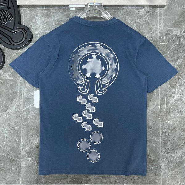 

fashion ch classic mens t shirts sanskrit letter t-shirt horseshoe cross pattern tshirts designers hip hop woman summer tees 4d38, White;black