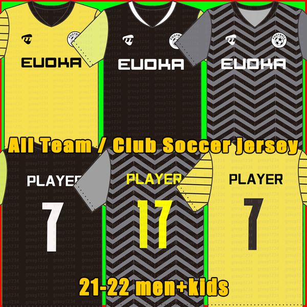Tailândia Top Quality 21 2 2 2 2 2 2 2 Team Camisas de futebol 2021 2022 Futebol Camisas Personalizado Logotipo Jogador Nome Número Football Jersey 88866
