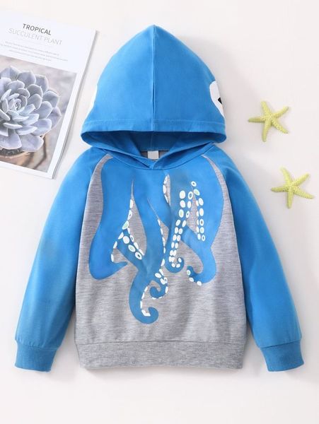 

toddler boys ocs print raglan sleeve hoodie she, Black