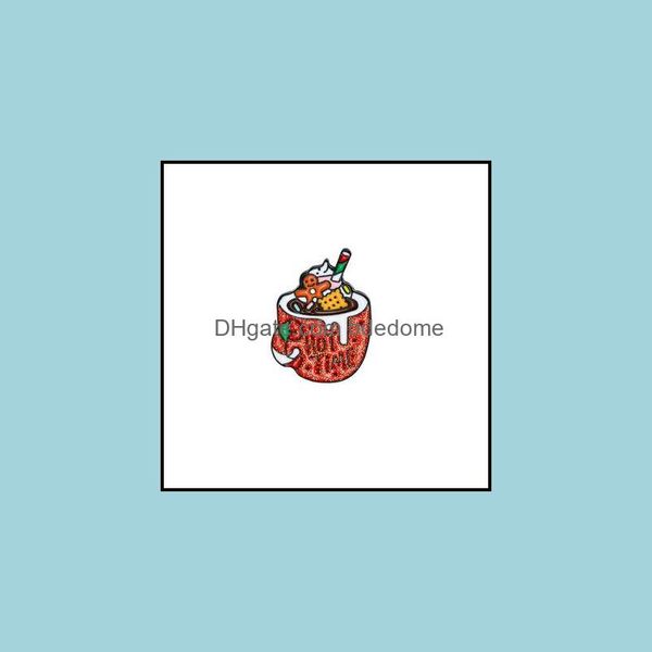 

pins brooches christmas coffee cup car tree enamel pin time broo bdedome dhw12, Gray