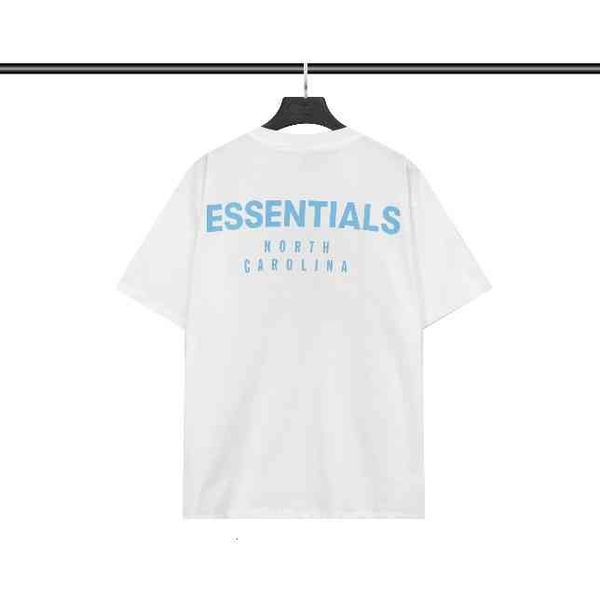 

50% discount double fog god fear of thread essentials men and women loose couple casual round neck letter short sleeve t-shirt factory sales, White;black