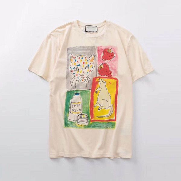 

designer t-shirt mens fashion beverly hills cherry luxury clothing short sleeve women print letter summer breathing tiger casual tees plus s, Black;brown