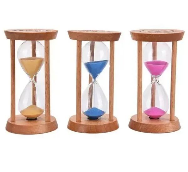 Mode 3 Minuten Holzrahmen Sanduhr Sanduhr Sanduhr Zeitzähler Countdown Home Küche Timer Uhr Dekoration Geschenk BES121