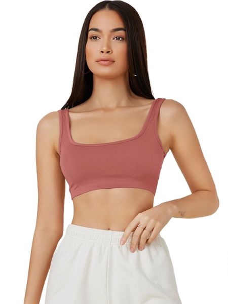 

solid crop tank 09oo#, White