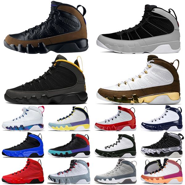 

men sports 9 9s ix basketball shoes olive concord jumpman shoe anthracite chile red particle grey university gold change the world men train