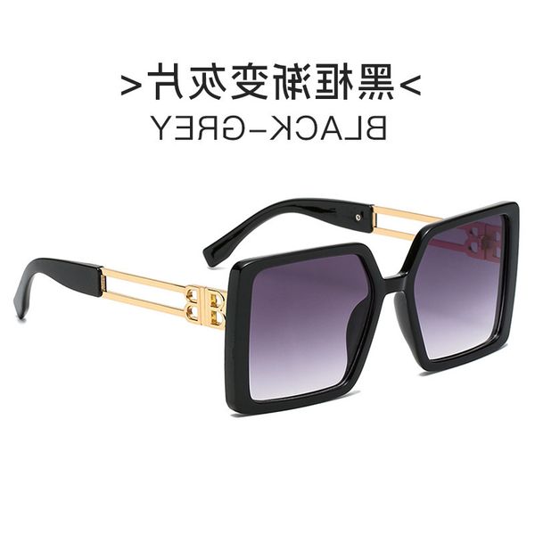 

new european and american brand dign men driving large frame sunglass women travel square versatile sunglass uv, White;black