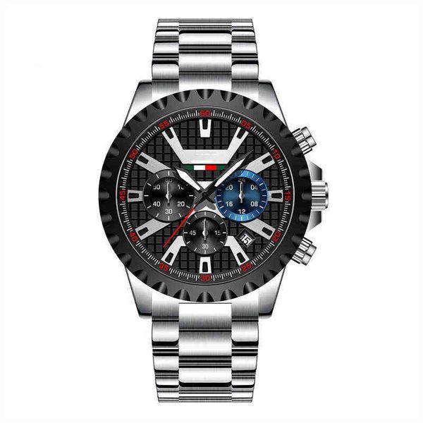 

huiya06 automaitc watch grade marine dial automatic mechanical galaxy sea wolf steel watch, Slivery;brown
