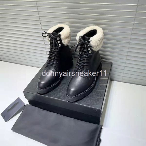 

boots high version autumn and winter pointed short boots female martin tube thick bottom knight wool, Black