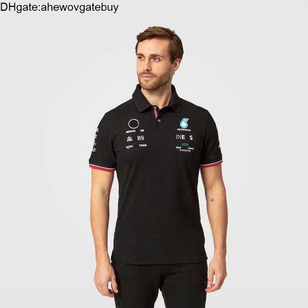 

luxury designer petronas men's t shirts mercedes amg f1 formula one racing polos women casual short sleeve t-shirts benz polo lewis 7xt, White;black