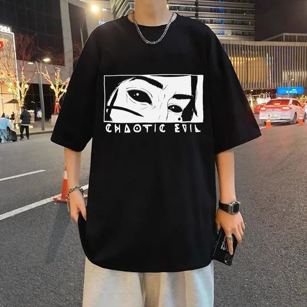 Erkek T-Shirt Koyu Blogger Sosyal Repose T-Shrit 90s Şarkıcılar Baskı Kısa Kollu Erkek Gevşek Moda Tişört Unisex Komik Manga T Gömlek Tops