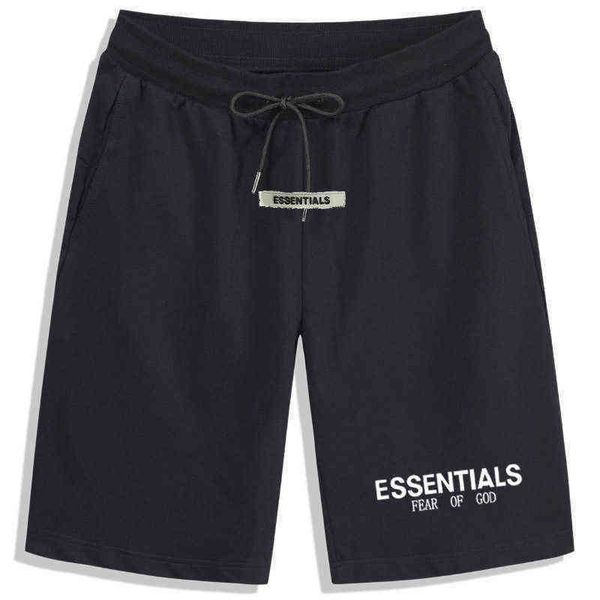 

double thread essentials new fashion brand shorts letter soup print men's short summer outdoor streetwear hip hop young harajuku ins ca, White;black