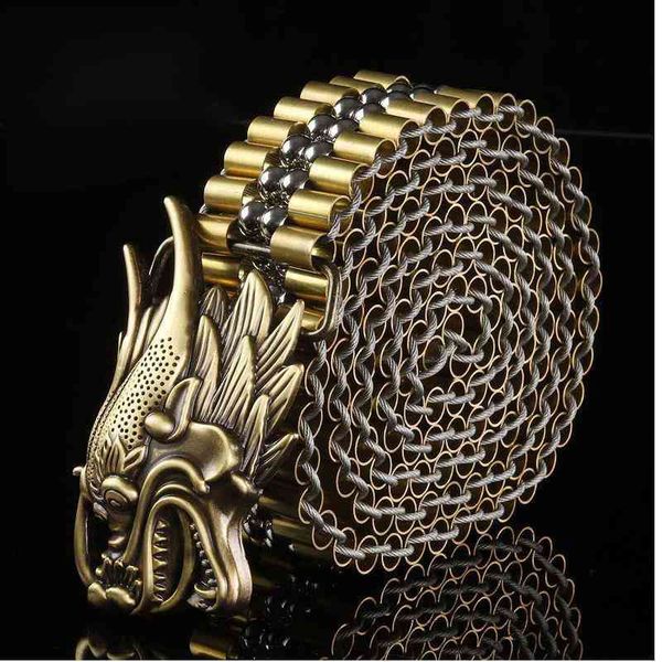 

designer belt men's 304 stainls steel self-protection pure copper smooth buckle personality youth fashion trend ball waist chain, Black;brown