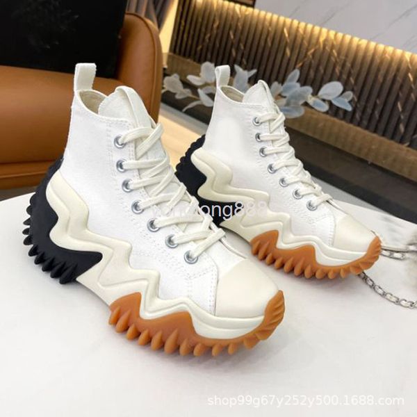 

dress shoes canvas shoes women's thick soled high sports, Black