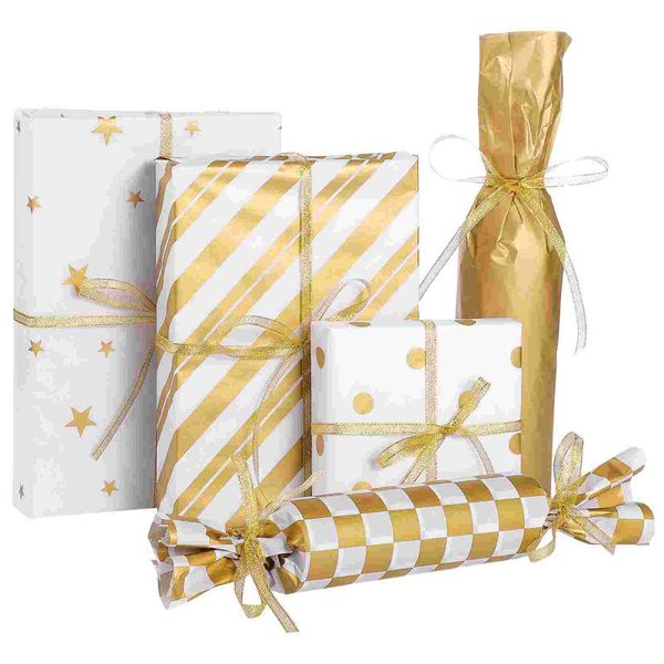 Confezione regalo 60 fogli di carta da imballaggio assortiti per confezioni di compleanno, festival, festival, con 20 pezzi di regalo