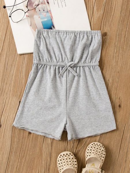 

toddler girls bow front tube romper she, Blue