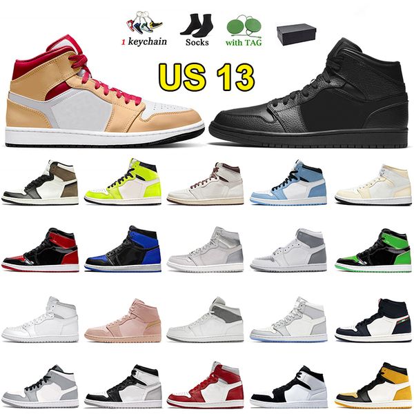 

with box high og mens sneakers jumpman 1 1s basketball shoes visionaire royal blue a ma maniere sports illustrated university blue pink wome, Black