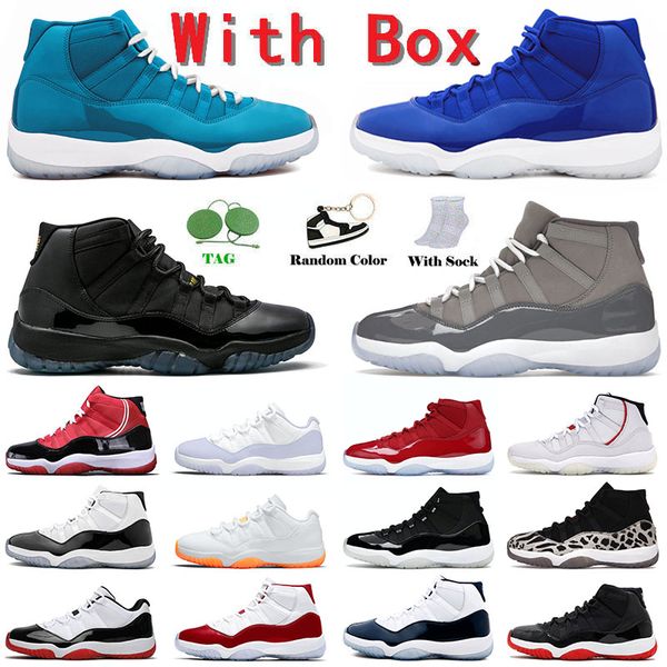 

box with jumpman 11 11s xi mens womens designer basketball shoes miamis dolphins high cool grey animal instinct sports pure violet low