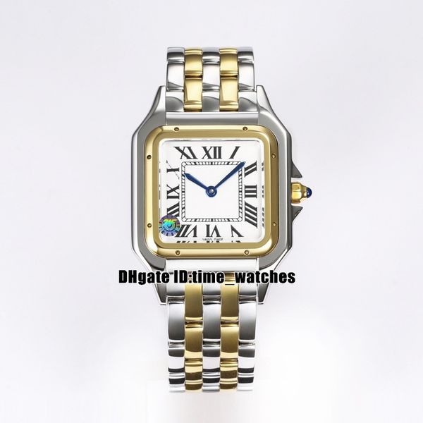 

3wf 27mm w2pn0007 white dial swiss quartz womens watch 316l steel case two tone yellow gold steel bracelet sapphire fashion ladies watches 4, Slivery;brown