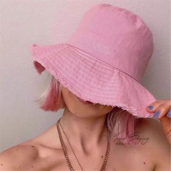 

2022 Summer Wide Brim Hats Jacquemu Le Bob Artichaut Women Bucket hat, Box