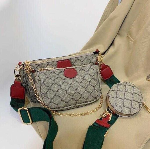 

luxury woman cross body designer bags adjustable gold-tone chain and jacquard shoulder strap 3-in-1 wallet crossbody g8060