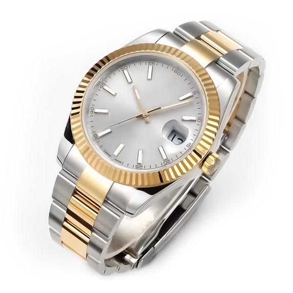 

men automatic mechanical watches 36/41mm gold stainless steel sapphire luminous wristwatches montre de luxe gifts, Slivery;brown