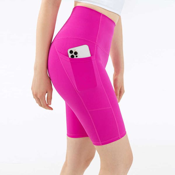 Yoga shorts 5-ponto mulheres ginásio roupas leggings calças meninas verão esportes apertados cintura alta anca elevador traceless nude fitness motociclista curto