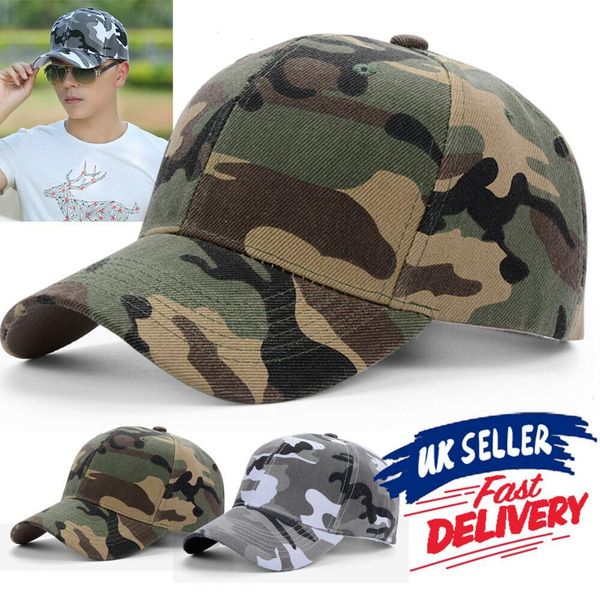 

baseball cap outdoor sport caps leisure army camo hat sunscreen duck tongue snapback mens and womens camouflage, Blue;gray
