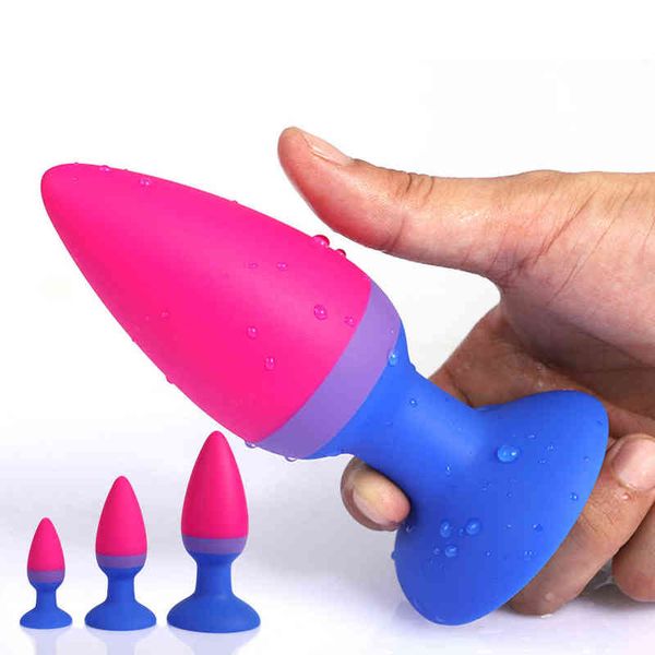 Nxy Anal Toys 2022 Neuer Plug für Männer Prostata-Massagegerät Silikon Unisex Riesiger Hintern Großer Sex Frauen Lesben Masturbation 220510