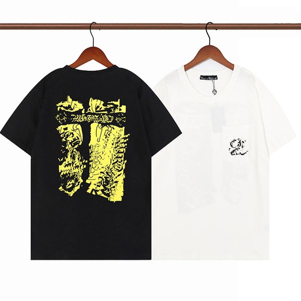 

summer men ladies hip hop brand designer fashion t-shirt street hip hop short sleeve 2022ss, White;black
