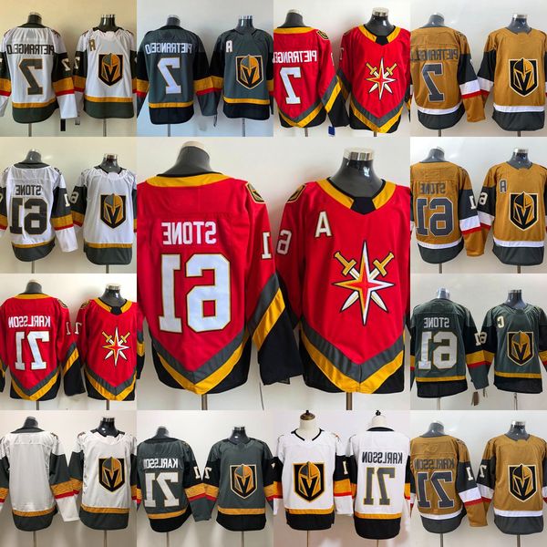 

vegas''golden''knights hockey jerseys custom 7 alex pietrangelo 61 mark stone 71 william karlsson stitched embroidery me, Black;red