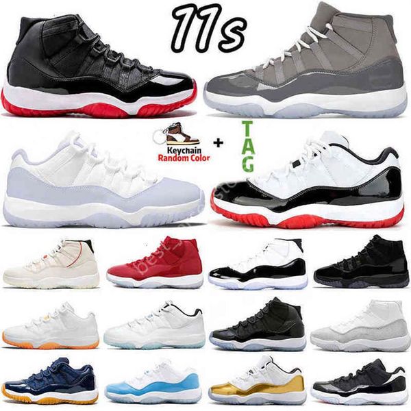 

2022 cool grey 11 11s basketball shoes pure violet high citrus university legend blue white bred concord 45 space jam gamma women 276m, Black;red
