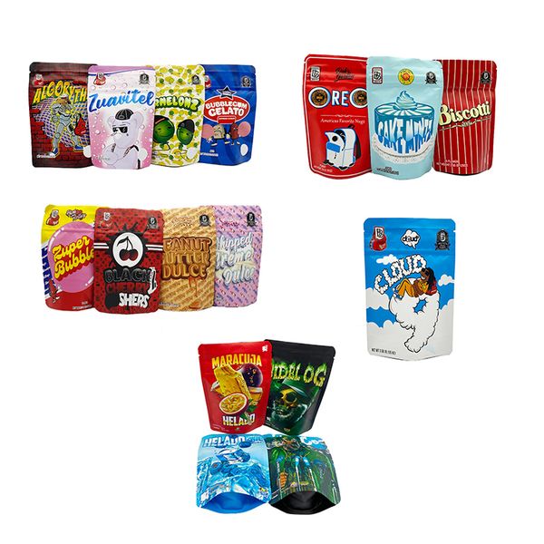 

3.5 g empty backpack boyz bags edible child proof ziplock stand up packaging mylar bag for dry flower herb