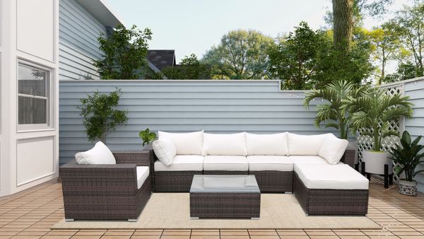 

wicker and rattan patio furniture set
