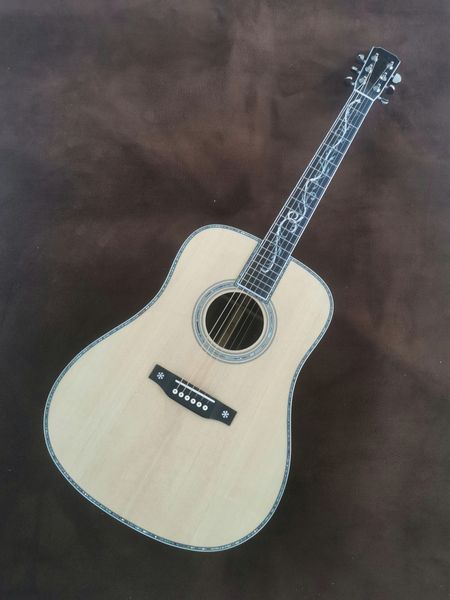 

41" ga rounded abalone inlaid folk acoustic acoustic guitar
