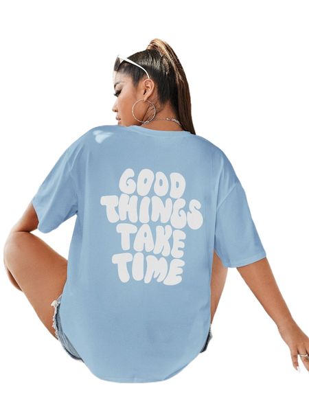 

plus slogan graphic drop shoulder tee z7lx#, Black