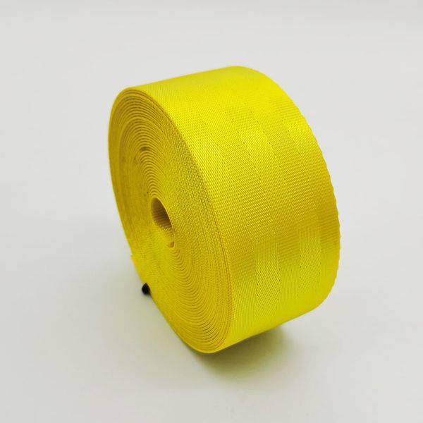 

2 inch yellow strengthen seat belt webbing fabric racing car safety belts harness webbing straps ribbon 1-100 yards roll bag accesories stra