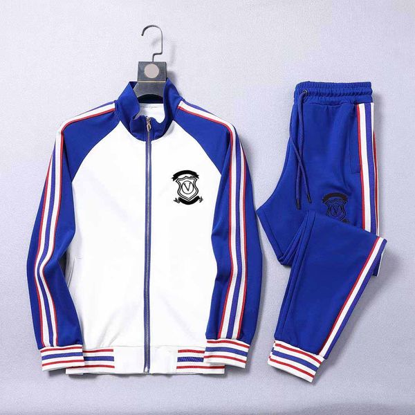 

22 new tracksuit jackets set fashion running tracksuits men sports suit letter printing slim hoodies clothing track kit medusa sportswear, Gray