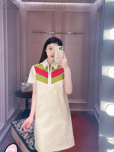 

casual dresses designer g family gaoding spring and summer counter synchronous color contrast splicing loose a-pendulum fashion age reducing, Black;gray