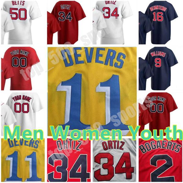 

2022 Custom 10 Trevor Story 34 David Ortiz 41 Chris Sale Jerseys City Connect 11 Rafael Devers Bogaerts Verdugo J.D. Martinez Men Women, Colour 1