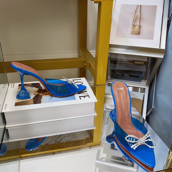 

crystal shoes sandals sunflowers crystal wine glasses with high heels transparent temperament slippers 1006, Black