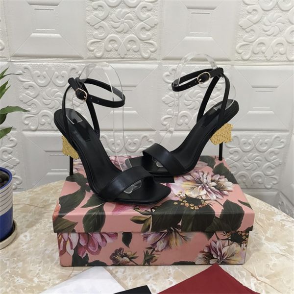 Designer Heels Schuhe Damen Luxus Sandalen Damen Klassiker Kleid Schuh Echtes Leder Slingback Runde Zehen Sandalen mit Box Sandalias Globalkidsshoes