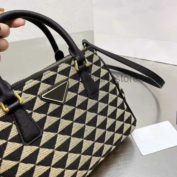 

galleria luxurys designer bag ladies handbag leather fabric triangle pattern women totes crossbody tote symbole