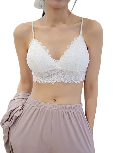 

dazy contrast lace longline bra g2dr#, Black;red