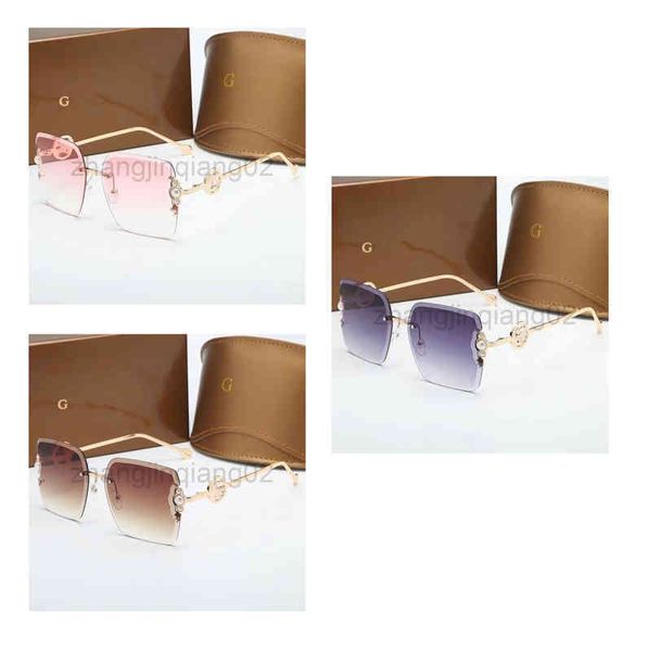 

designer gg sunglass cycle luxurious fashion woman mens new classic frameless square womens sunglasses elegant ocean cc glasses, White;black