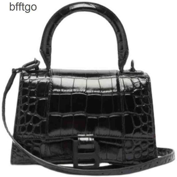 

luxurys balencaigass fashion handbags home b hourglass 2022 versatile leather net red mini single women's bag shoulder crossbody