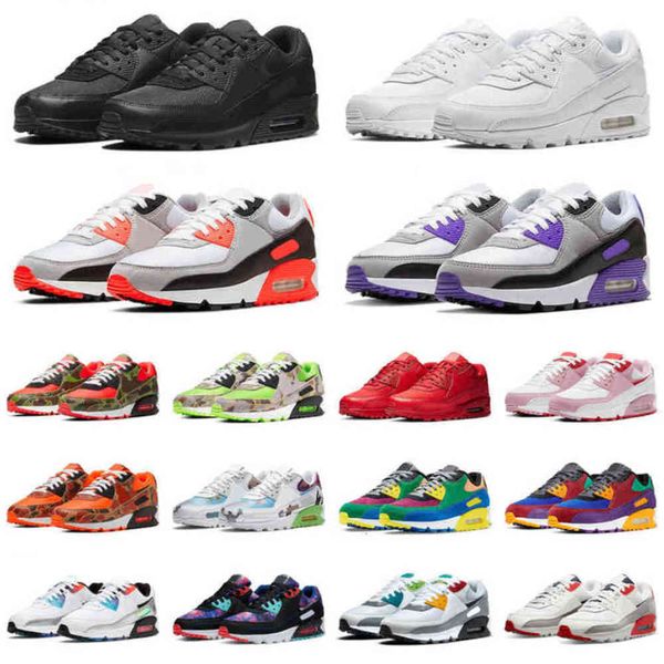 

90 running shoes man woman triple black white infrared valentine day grey fog shimmer polka laser blue bacon unc pink oxford cargo khaki men