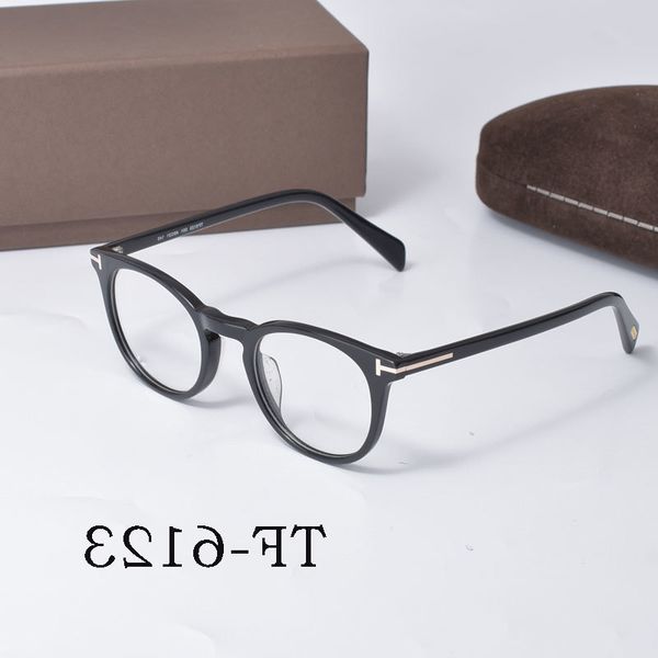 

optical tom for eyeglasses man frames forde fashion small face round women reading myopia prescription glasses tf6123 with case luxury brand, White;black