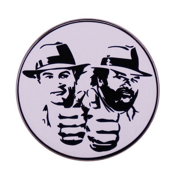 

terence hill and bud spencer enamel pin movie badge jewelry accessories, Blue
