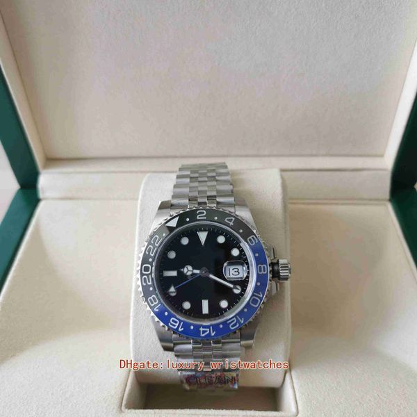 

clean men watches 126710blnr 126710 40mm 904l jubilee batman luminova sapphire waterproof cal.3186 movement automatic mechanical mens watch, Slivery;brown