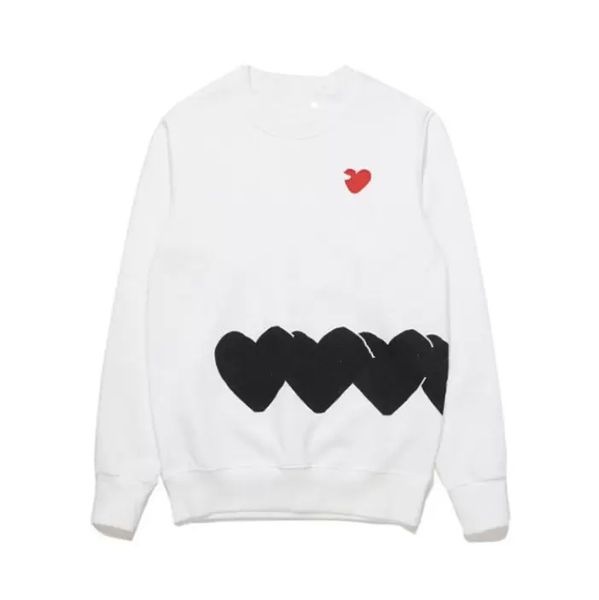 

autumn winter heart print crew neck men's and women's pullover s-xxxl, Black